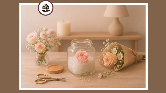 Vanila Decor và bàn làm thủ công làm hoa khô