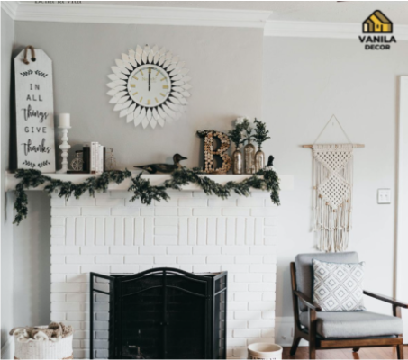 Mẫu đồng hồ treo tường trang trí phòng khách (Minh họa)