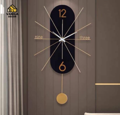 những mẫu đồng hồ gỗ đẹp kết hợp với kim loại