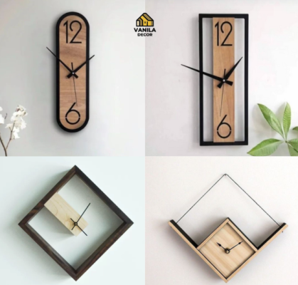 đồng hồ treo tường trang trí phòng ngủ trừu tưởng