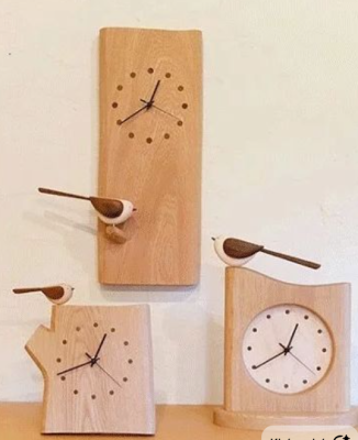 những mẫu đồng hồ gỗ đẹp trang trí (Hình minh họa)