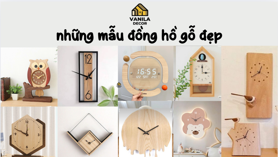 Ảnh đại diện những mẫu đồng hồ gỗ đẹp